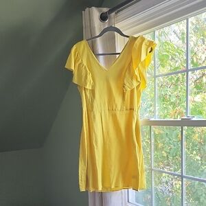 a new day Sunny Yellow Ruffle Dress